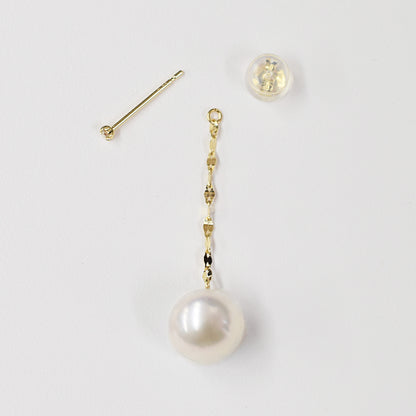 Only metal fittings K18YG stud earring Metal fitting Recommended for pearls 7mm - 9mm