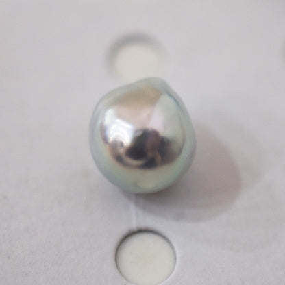 Pendant top Only Natural color 9.8mm Baroque pearl 1pc real akoya pearl Japan Japanese reenspearl あこや 真珠