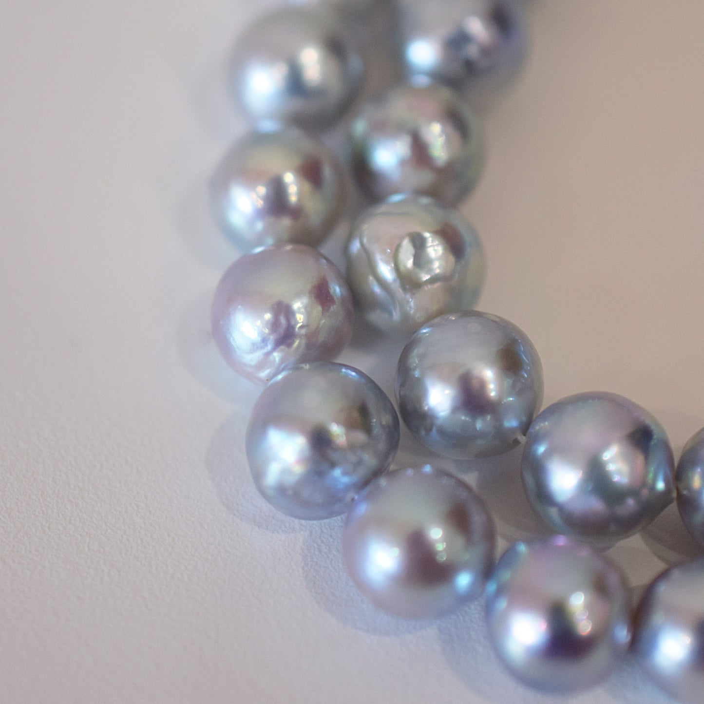 Limited to actual item Necklace Natural color Baroque 8mm - 9.5mm Real Akoya Pearl Japan 16.5inch 42cm starand Japanese choker reenspearl