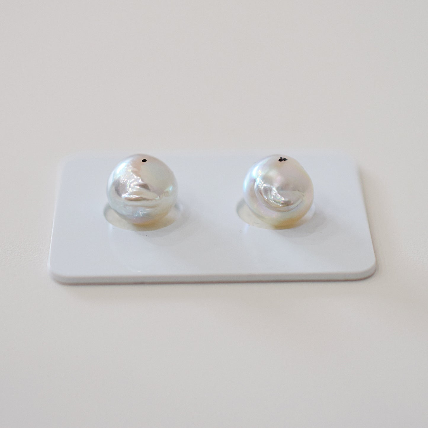 Actual product Natural color akoya pearl Baroque pearl 10mm - 10.5mm 18K 14K Surgical Stainless Steel stud Earrings Japan