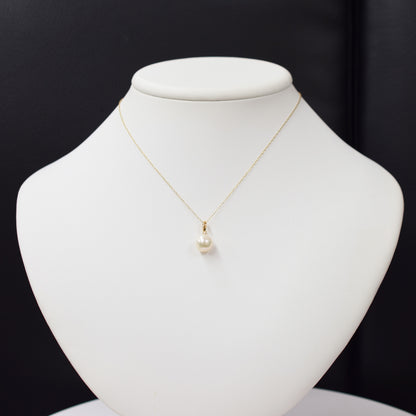 Hanadama rank White pink 8mm - 9.5mm pendant necklace Akoya Pearl K10YG K18YG Real Japan Seawater pearl reenspearl akoyapearl