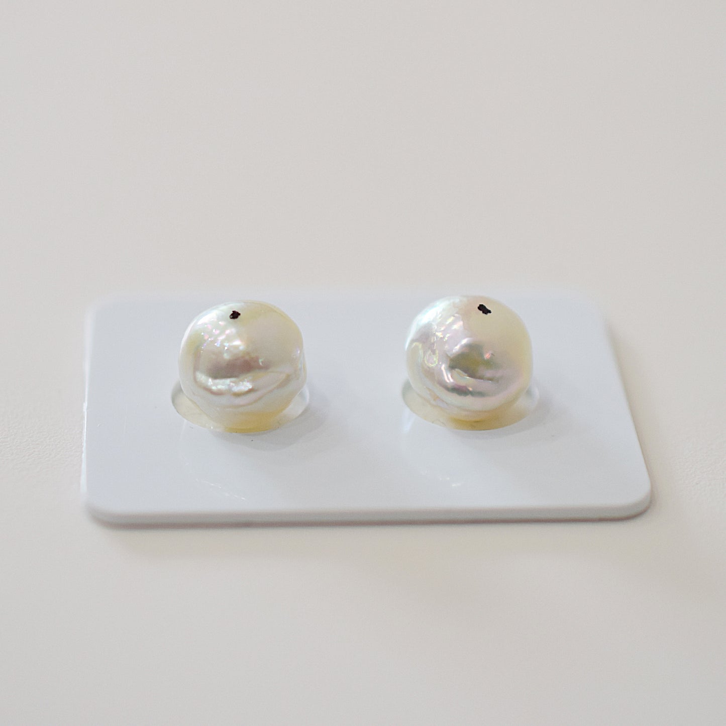 Actual product Natural color akoya pearl Baroque pearl 10mm - 10.5mm 18K 14K Surgical Stainless Steel stud Earrings Japan