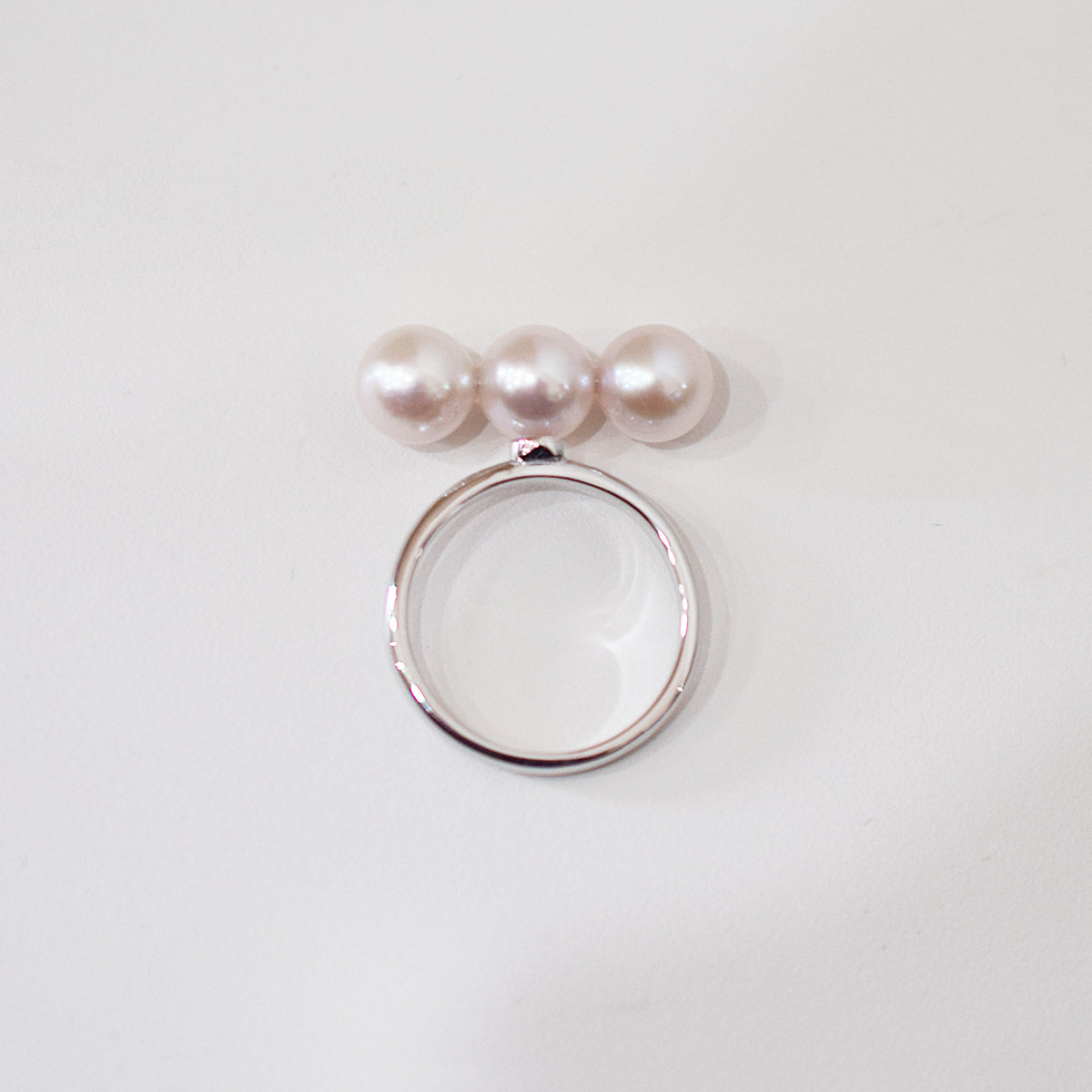 White pink 5.5mm - 8mm Ring Akoya Pearl From Japan SV925 Silver reenspearl Sea Real akoyapearl