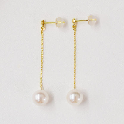 Hanadama rank K18YG 7.5mm - 9.5mm White pink Studs Earring K18YG Real Akoya Pearl Japan Akoyapearl HANADAMA rank Pearlearing Birthday あこや 真珠 日本 珍珠