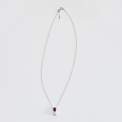White pink 8mm - 9mm hanadama rank pendant necklace Akoya Pearl SV925 Semi precious stones Japan Seawater reenspearl Birthday あこや 真珠 珍珠