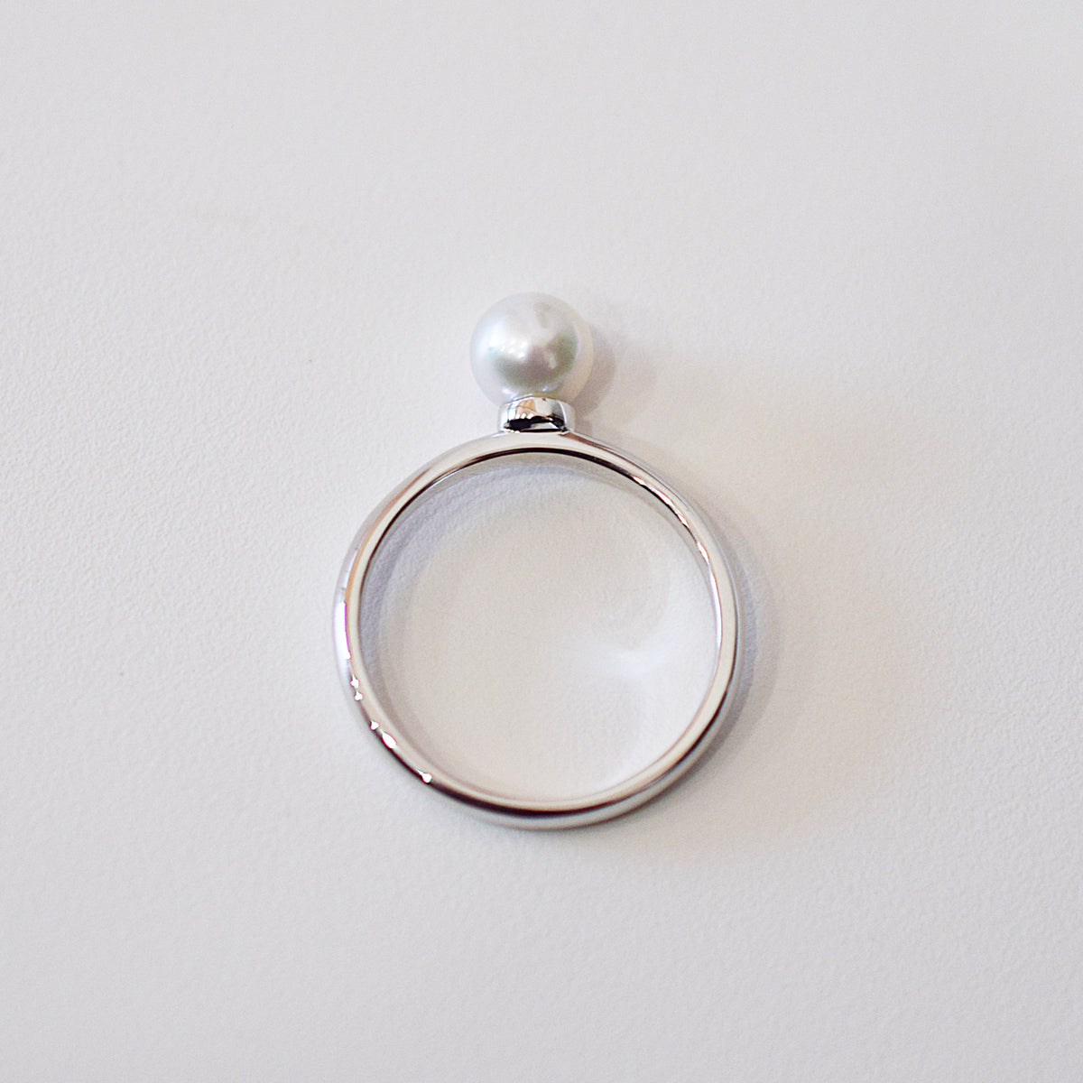 Hanadama rank 5.5mm - 6.5mm White pink Ring Sea Real Akoya Pearl From Japan 1pc pearl SV925 Silver reenspearl akoyapearl ring
