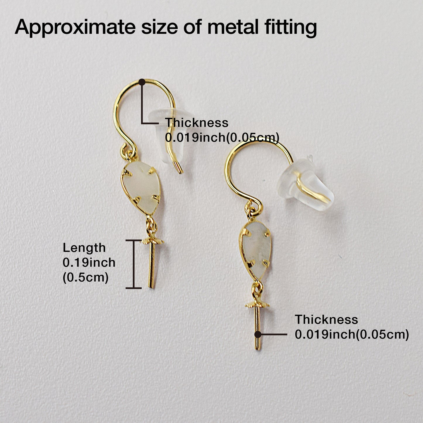 Only metal fitting Hook earrings K18YG Recommended for pearls under 9.5mm