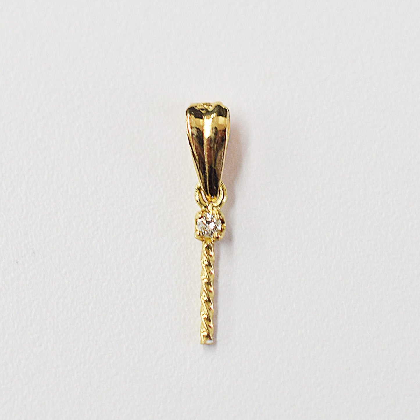 Only metal fittings 0.01ct K18YG Diamond Pendant top SIK0005