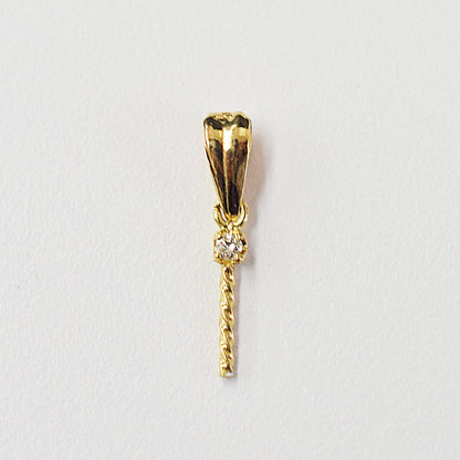 Only metal fittings 0.01ct K18YG Diamond Pendant top SIK0005