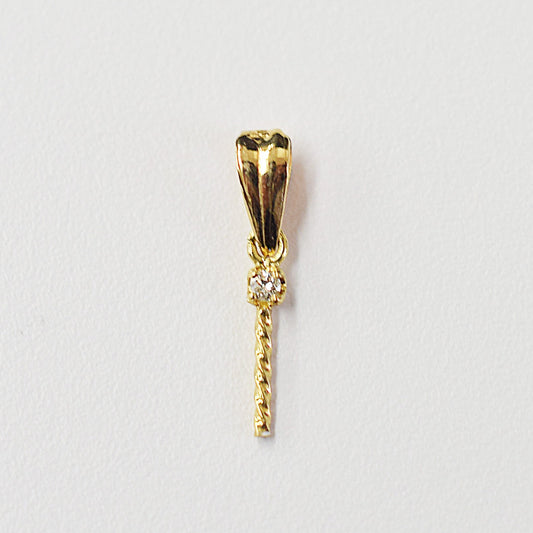 Only metal fittings 0.01ct K18YG Diamond Pendant top SIK0005