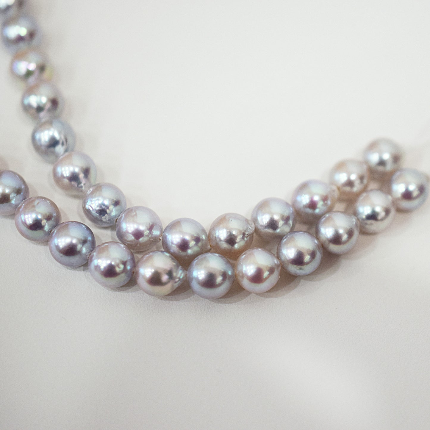 Actual product Necklace Natural color 6mm - 7.5mm Real Akoya Pearl From Japan 16.9inch 43cm starand choker reenspearl
