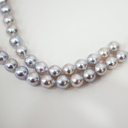 Actual product Necklace Natural color 6mm - 7.5mm Real Akoya Pearl From Japan 16.9inch 43cm starand choker reenspearl