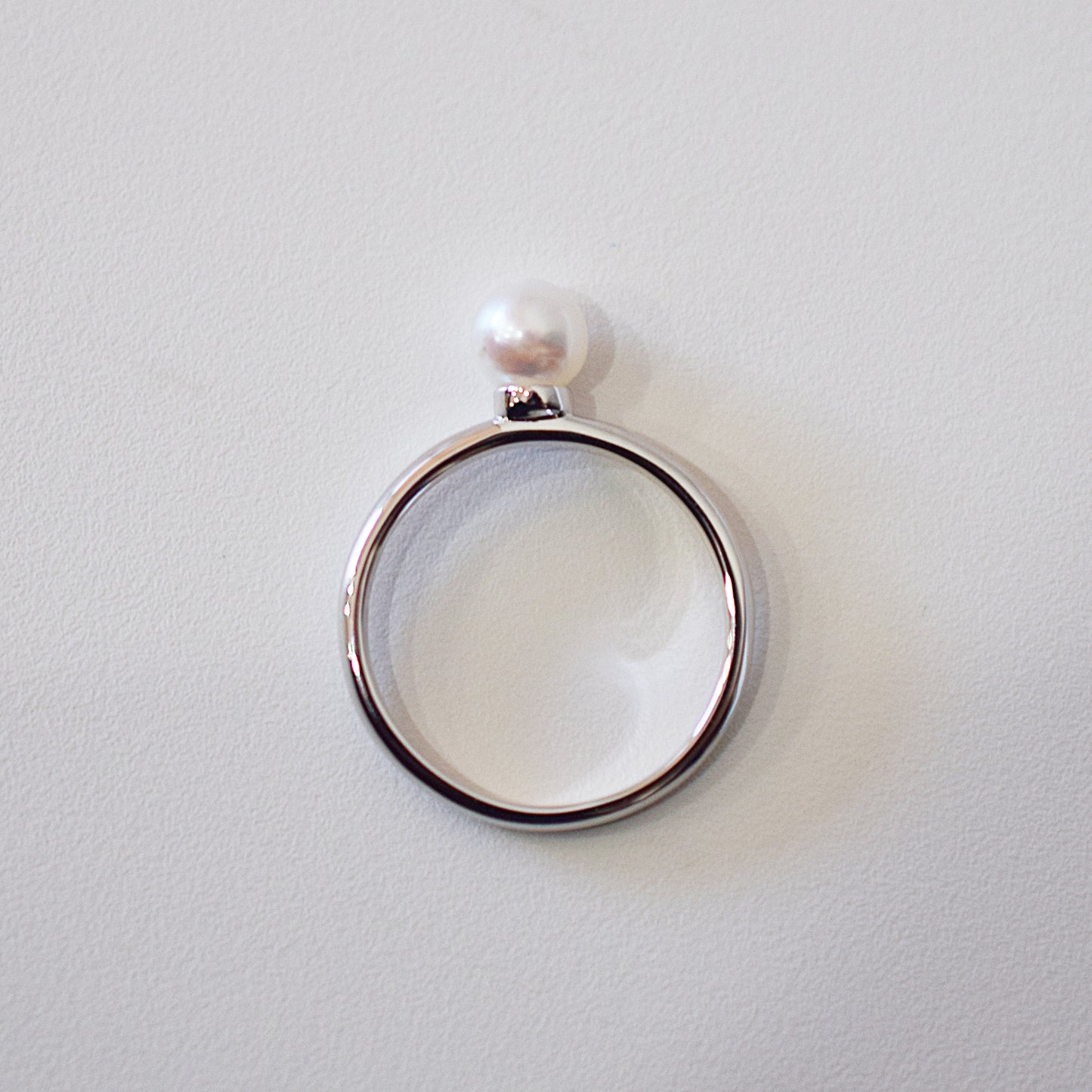 Hanadama rank 5.5mm - 6mm White pink Ring Sea Real Akoya Pearl From Japan 1pc pearl SV925 Silver reenspearl akoyapearl ring