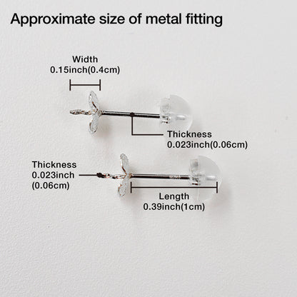 Only metal fittings K14WG stud earring Metal fitting Recommended for pearls 5mm - 8mm