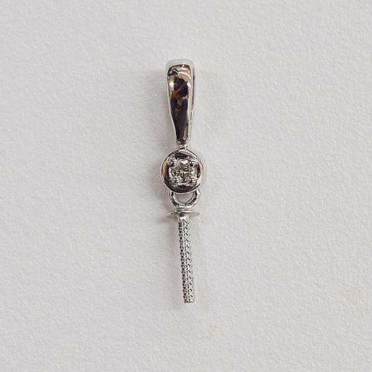Only metal fittings 0.01ct K14WG Diamond Pendant top RP0007