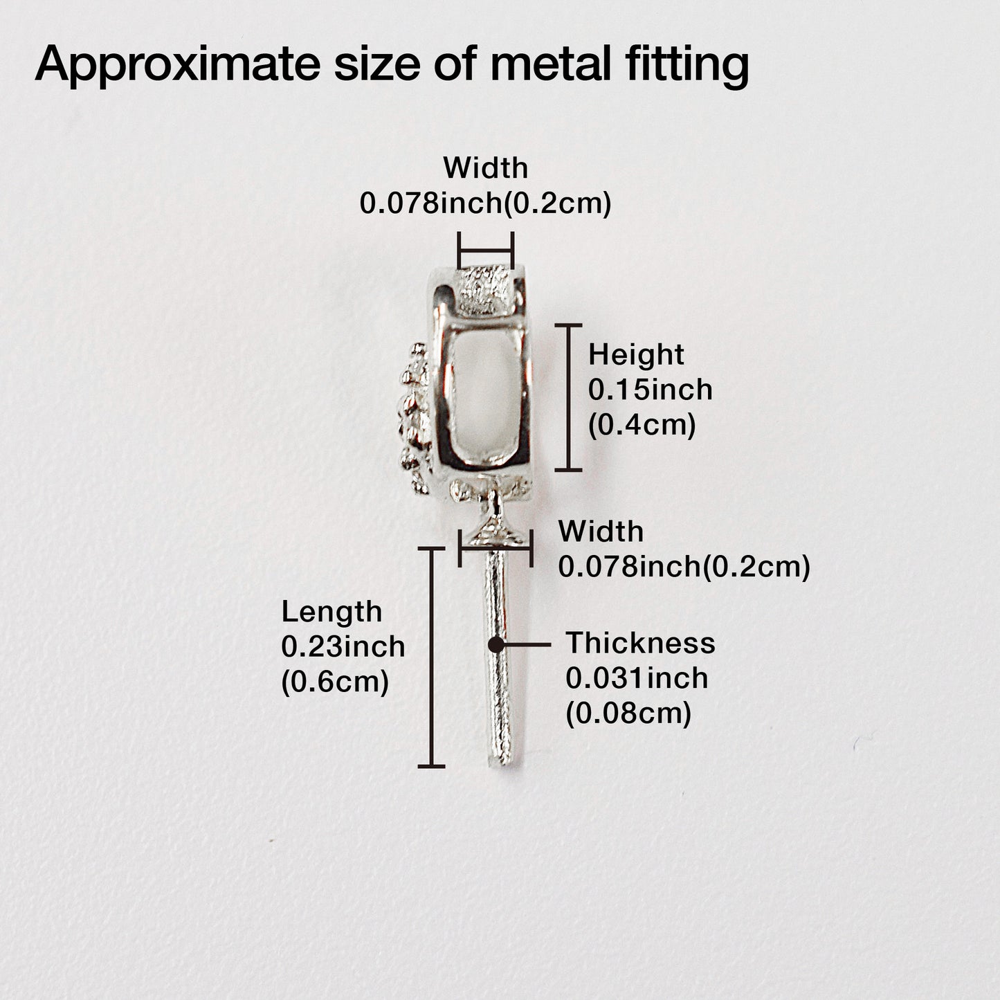 Only metal fittings 0.03ct K18WG Diamond Pendant top SIK00061