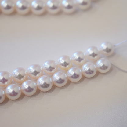 Actual product Hanadama rank white pink 6.5mm - 7mm Sea Real Akoya pearl strand choker necklace Japan Japanese Seawater Silver925