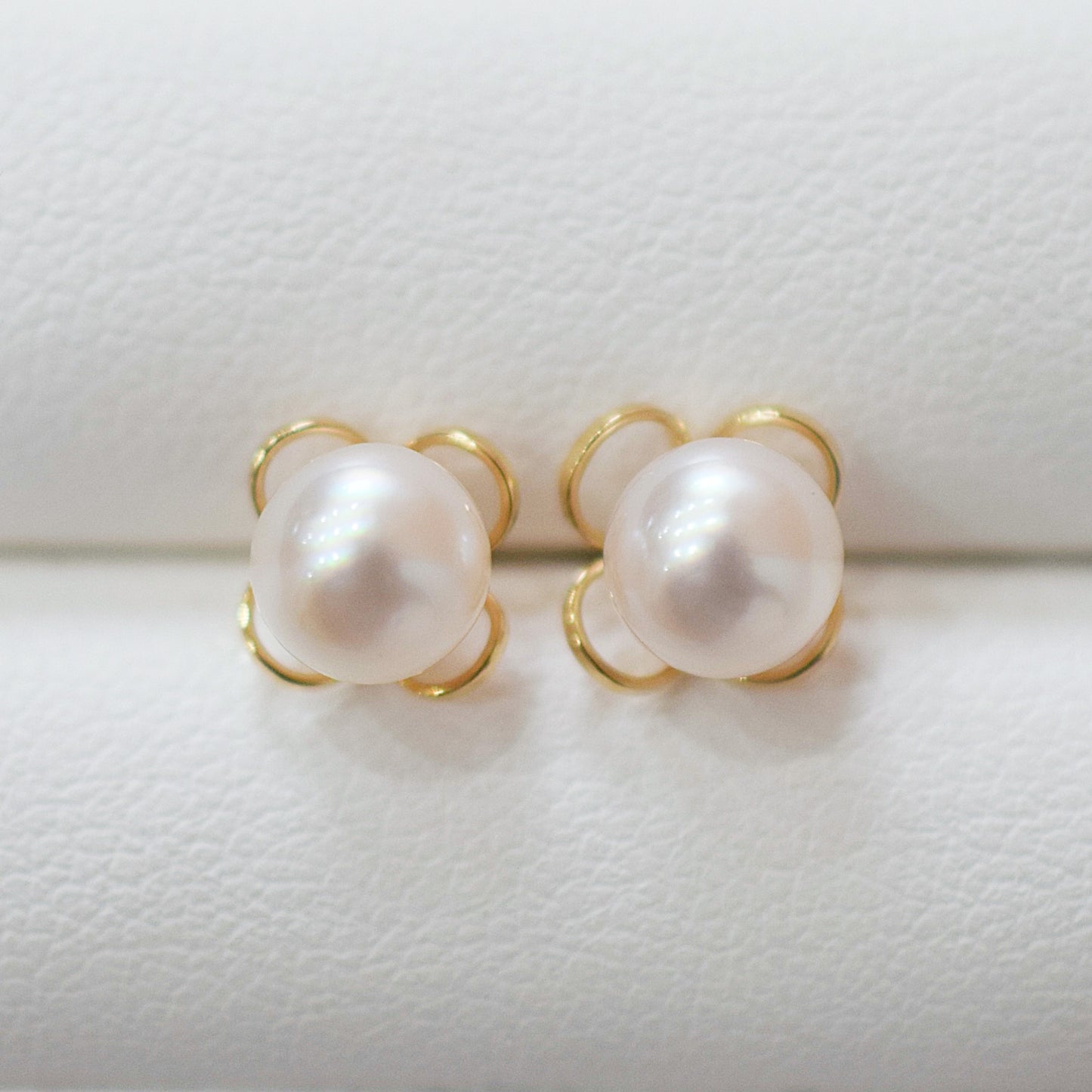 【K18YG / K14WG】Hanadama rank 6mm - 6.5mm Seawater Akoya Pearl White Pink Stud Earring Japan anniversary Japanese Seawater birthday 真珠 あこや 花珠級