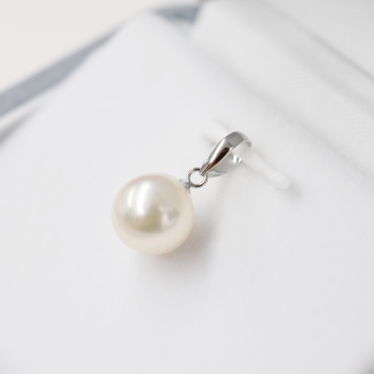 【K18YG / K18WG】Pendant top Only Hanadama rank Rare White pink 9mm - 9.5mm Akoya Pearl Japan Akoyapearl birthday あこや 真珠 日本 reenspearl