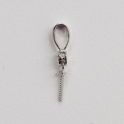 Only metal fittings 0.01ct K14WG Diamond Pendant top RP0007