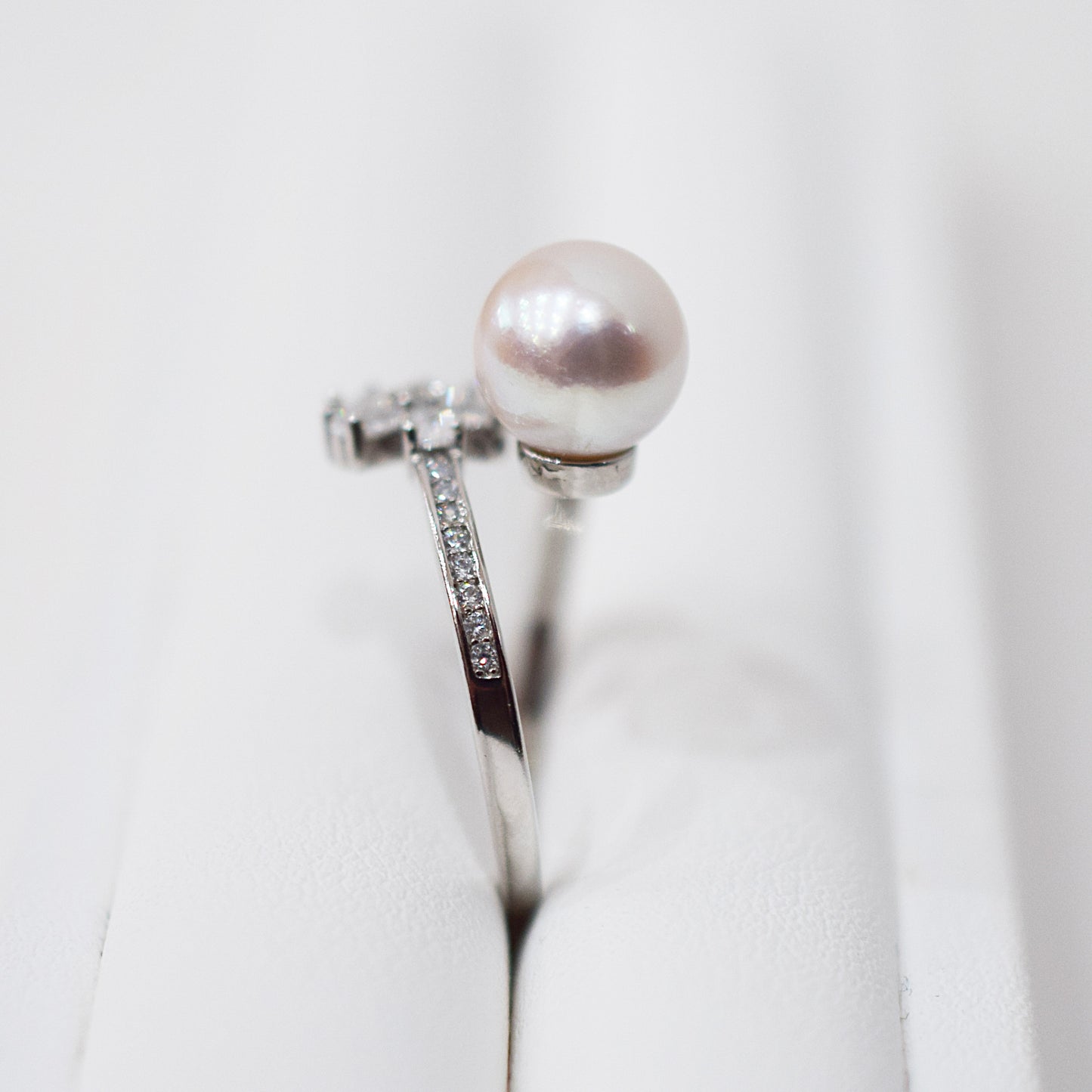 Actual product Rare White pink 8mm - 8.5mm Ring Sea Real Akoya Pearl From Japan SV925 Silver reenspearl akoyapearl