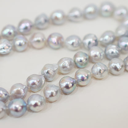 Limited to actual item Necklace Natural color Baroque 9mm - 10mm Akoya Pearl Japan 20.2inch starand choker