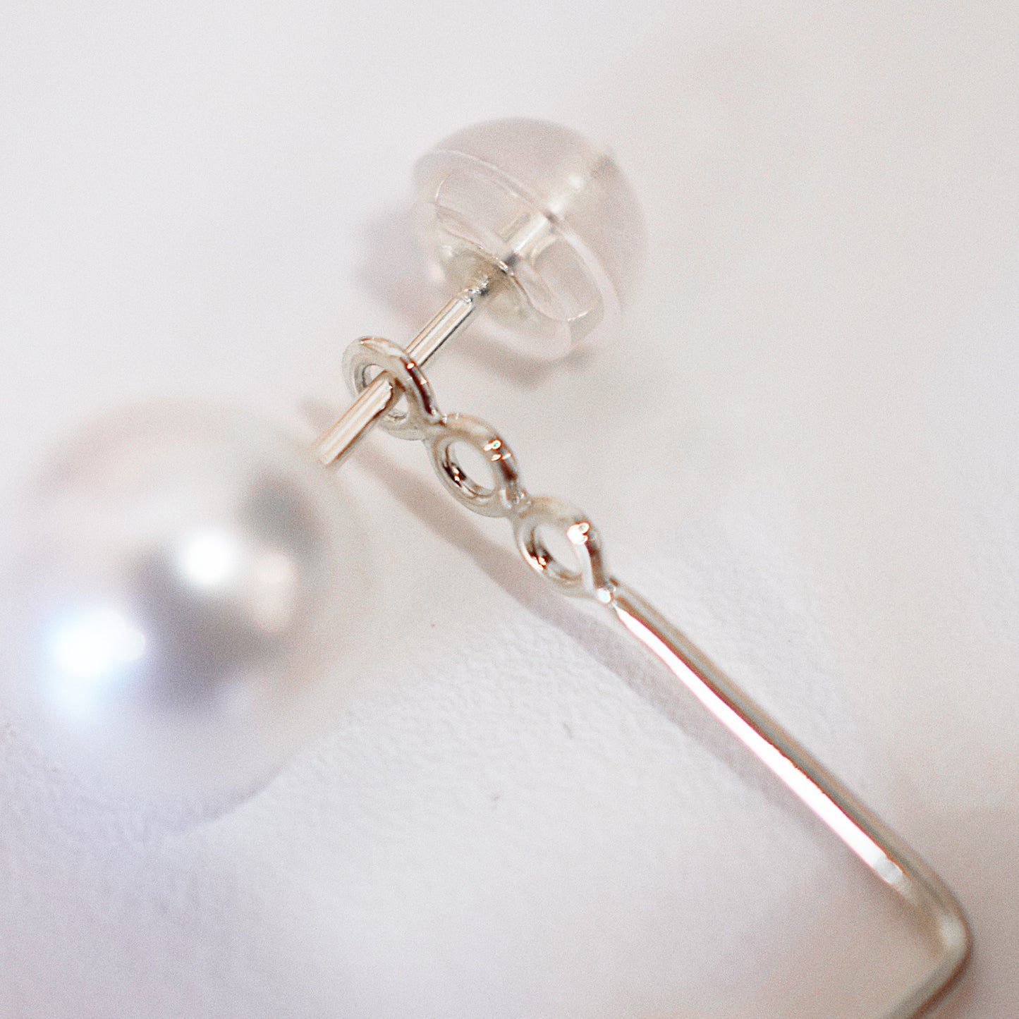 【K18YG / K14WG】Hanadama rank Whitepink 7.5mm - 8.5mm Earring jacket Seawater Real Akoya Pearl Japan anniversary Japanese Wedding あこや 真珠