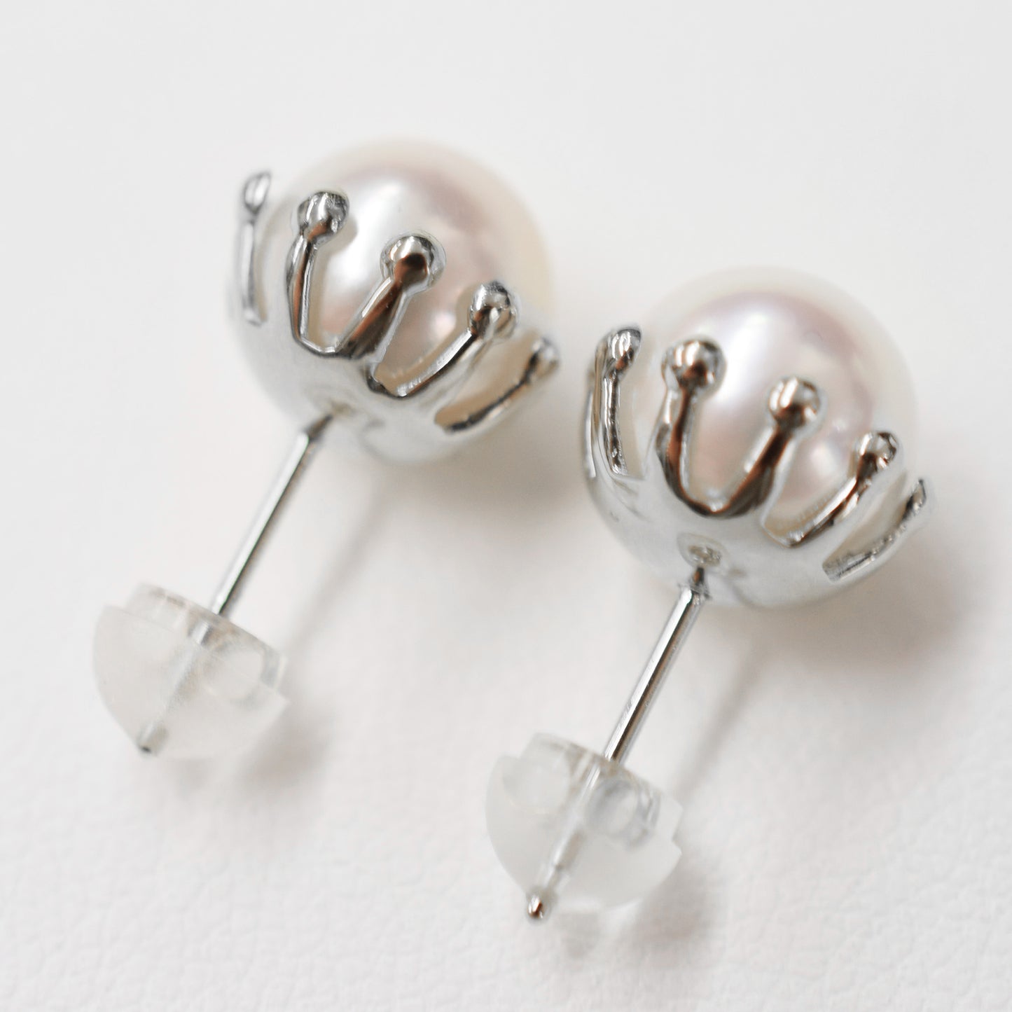 Hanadama rank White pink 8mm - 8.5mm Sea Real Akoya Pearl Earring K14WG Japan 1pair Japanese reenspearl birthday