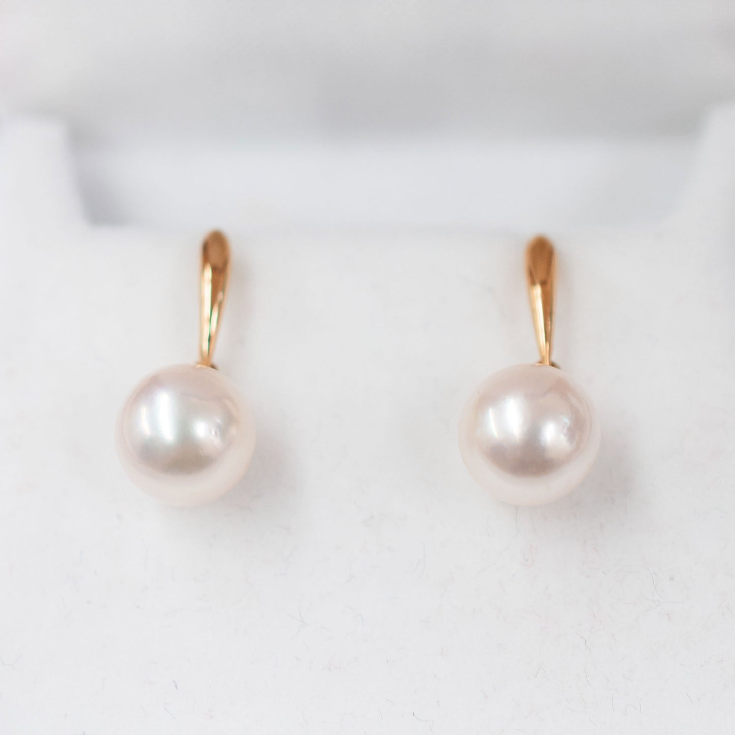 【K18YG / K14WG / K18PG】Hanadama rank White pink 7.5mm - 8.5mm Real Akoya Pearl Earrings Japan akoyapearl Japanese Seawater reenspearl あこや 真珠 日本 天草