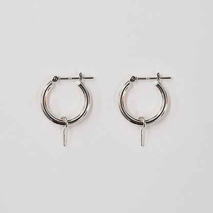 Only metal fittings K14WG Hoop earring Metal fitting Recommended for pearls under 9.5mm