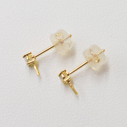 Only metal fittings K18YG stud earring Metal fitting Recommended for pearls 7mm - 9mm