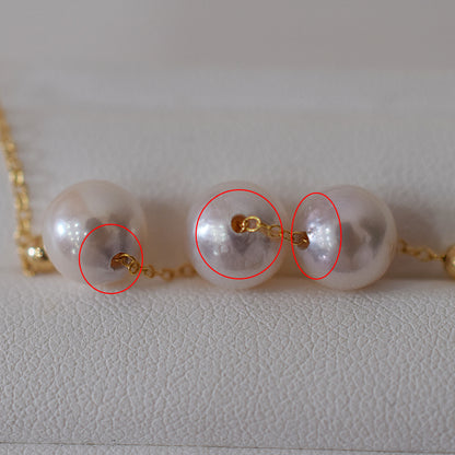 <SALE> Limited to actual item White Pink Necklace 8mm - 8.5mm 14KGF Gold Filled Real Akoya Pearl Japan Akoyapearl 17.7inch Japanese reenspearl