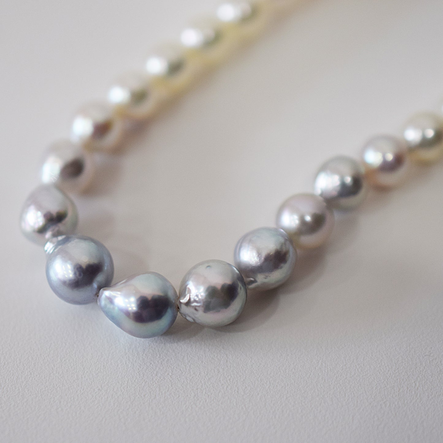 Actual product 6mm - 7.5mm Natural color Baroque Akoya Pearl Bracelet 7.08inch Japan AkoyaPearl SV925 Wedding Japanese Seawater