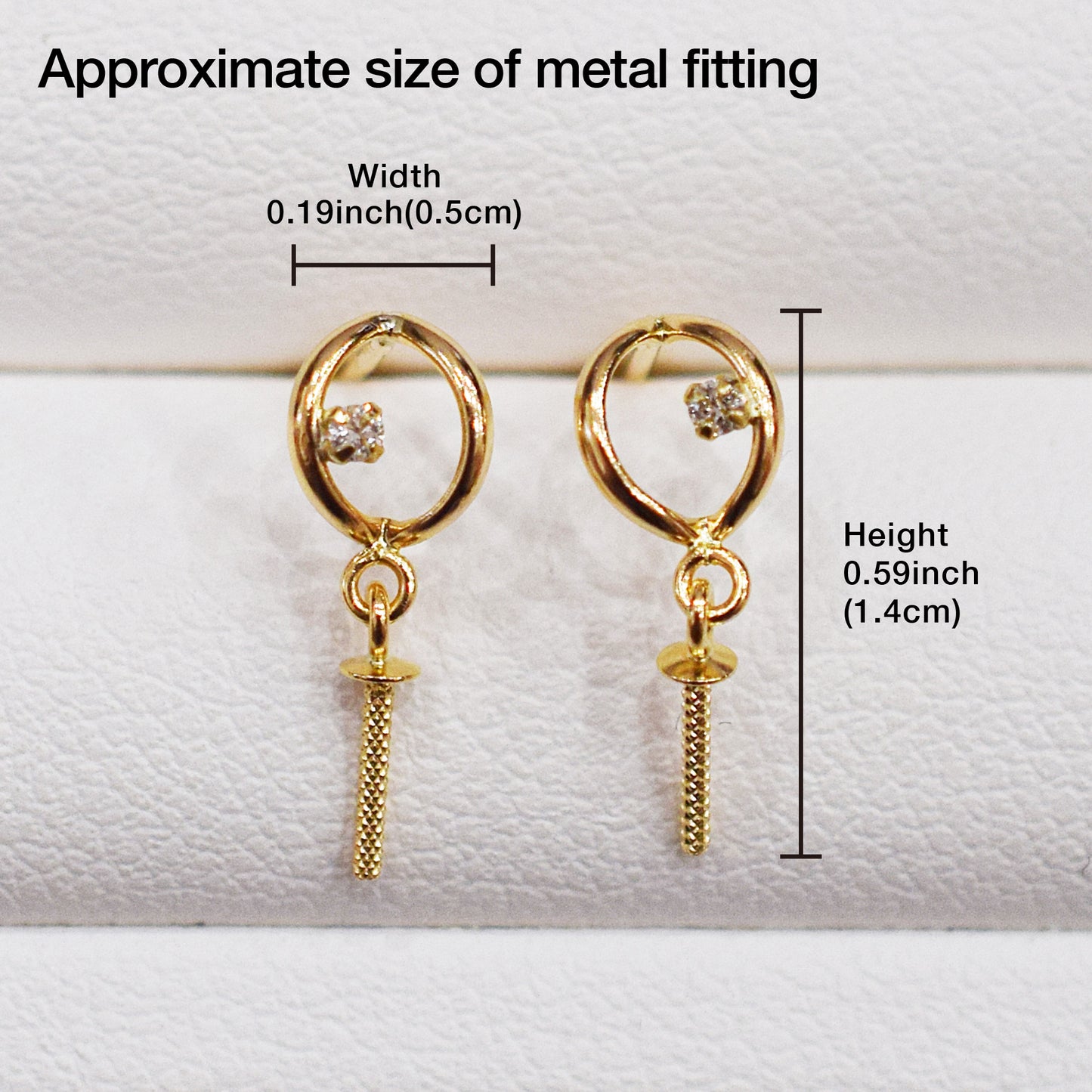 Only metal fittings K18YG stud earring Metal fitting Recommended for pearls 7mm - 9mm