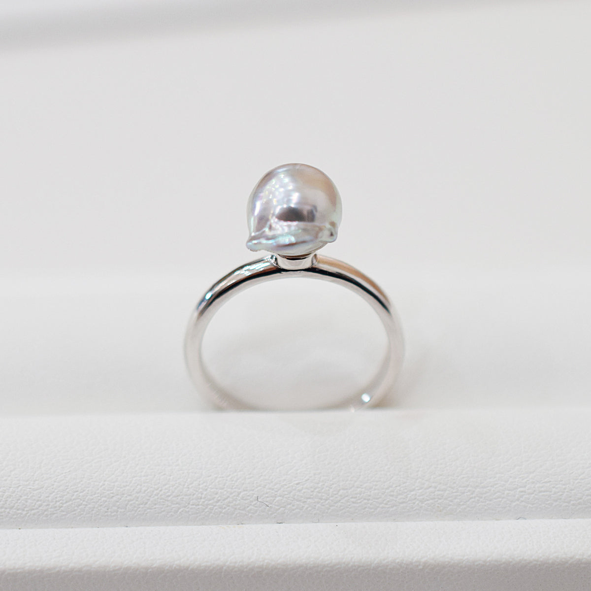 ［You can choose the pearl］Akoya Baroque pearl 8mm - 9mm Natural color Ring Sea Real akoya pearl From Japan 1pc pearl SV925 Silver reenspearl akoyapearl ring