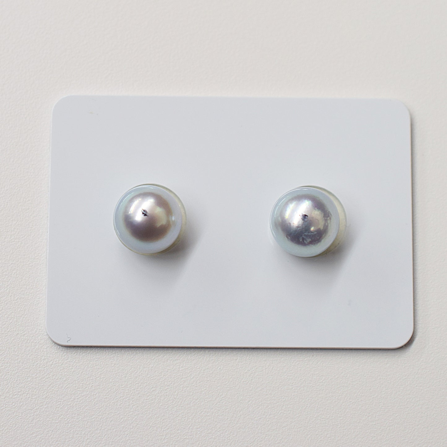 AAA rank Madamaclass bule 9mm - 9.5 mm Natural 1pair 2pc Akoya Pearl studs Earring Japan Japanese Seawater birthday reenspearl Celebrations