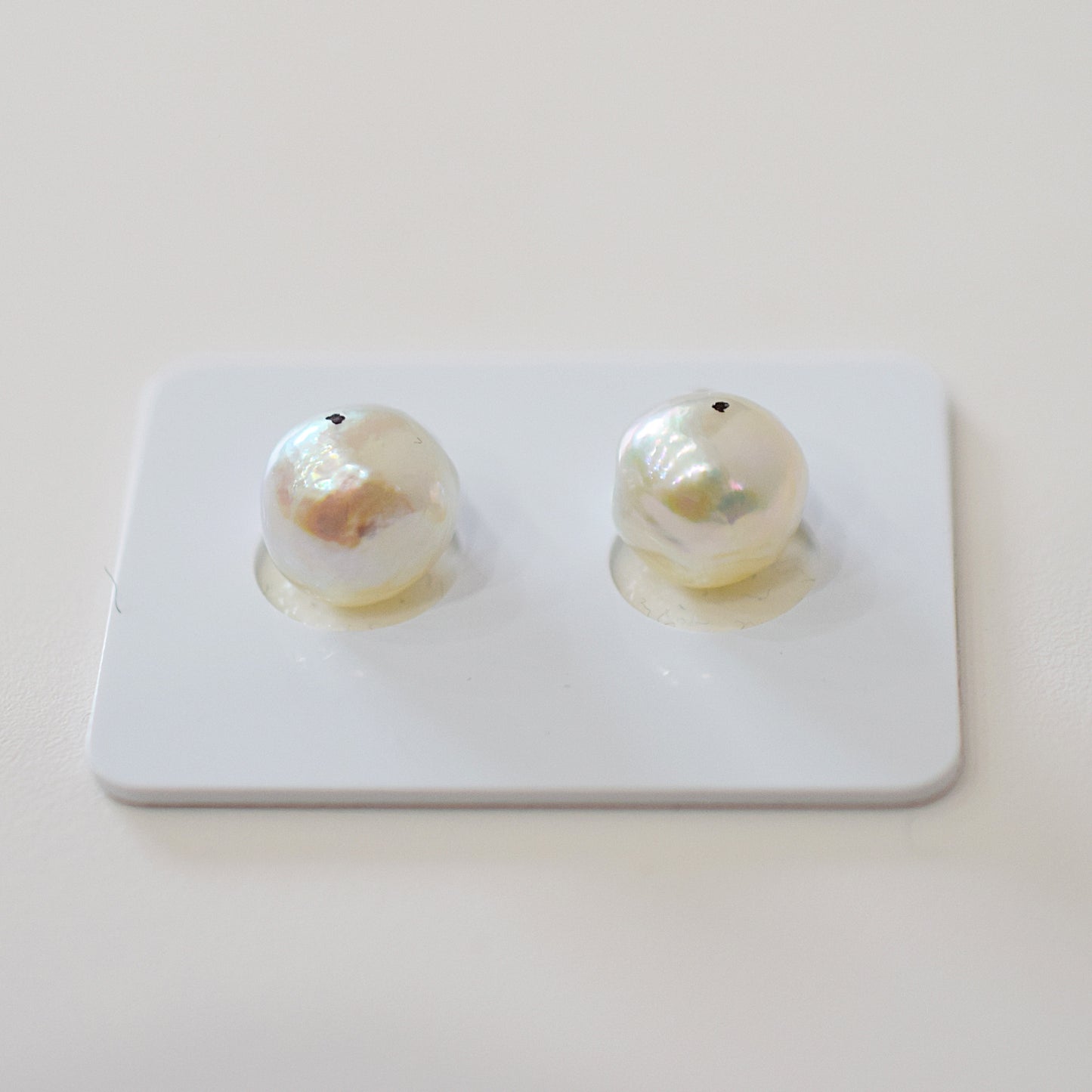 Actual product Natural color akoya pearl Baroque pearl 10mm - 10.5mm 18K 14K Surgical Stainless Steel stud Earrings Japan