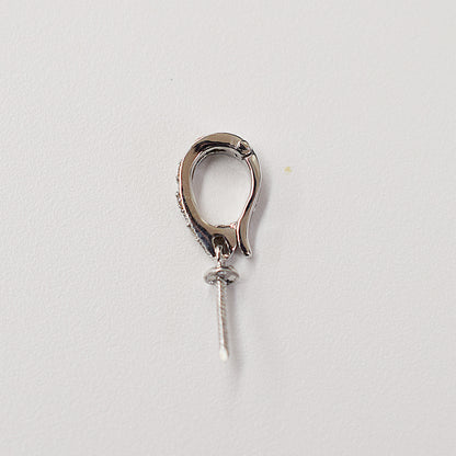 Only metal fittings 0.02ct K18WG Diamond Pendant top SIK00071
