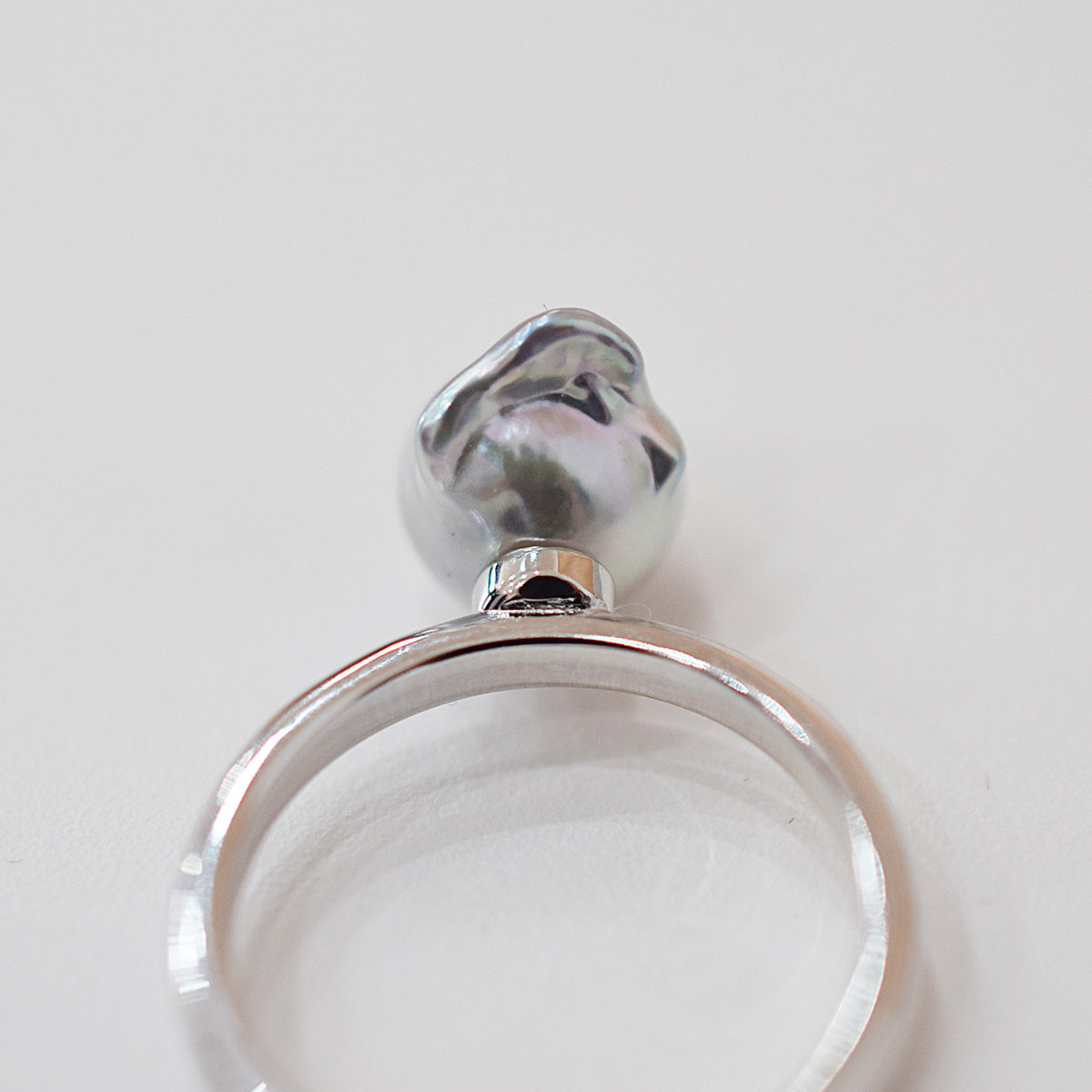 ［You can choose the pearl］Akoya Baroque pearl 8mm - 9mm Natural color Ring Sea Real akoya pearl From Japan 1pc pearl SV925 Silver reenspearl akoyapearl ring