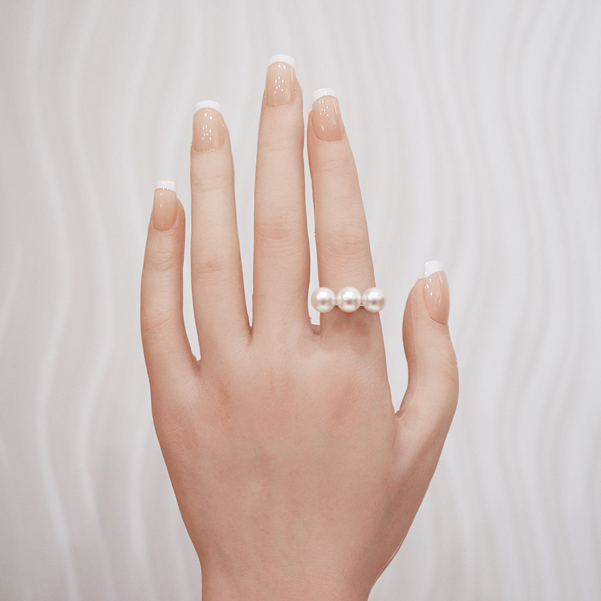 White pink 5.5mm - 8mm Ring Akoya Pearl From Japan SV925 Silver reenspearl Sea Real akoyapearl