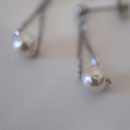 Actual product Natural color akoya Baroque pearl 6mm - 7mm Surgical Stainless Steel Seawater Akoya Pearl Stud Earrings Japan