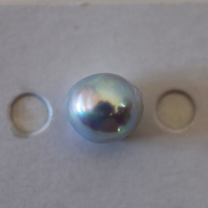 Actual product 10mm Necklace Natural color Seawater Real akoya Pearl Baroque Surgical Stainless Steel Japan reenspearl
