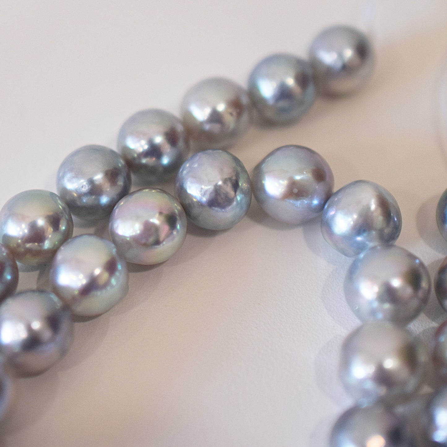 Limited to actual item Necklace Natural color Baroque 8mm - 9.5mm Real Akoya Pearl Japan 16.5inch 42cm starand Japanese choker reenspearl