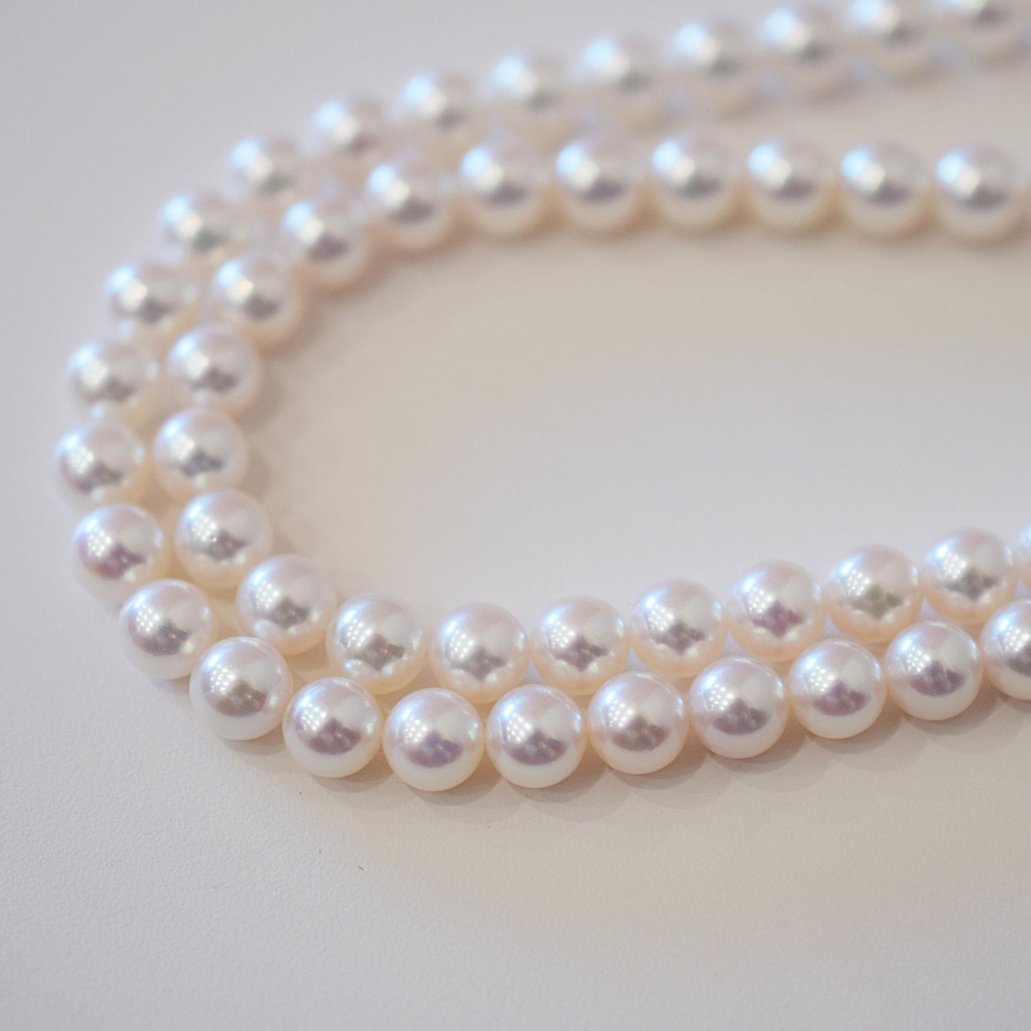 Actual product Hanadama rank white pink 6.5mm - 7mm Sea Real Akoya pearl strand choker necklace Japan Japanese Seawater Silver925