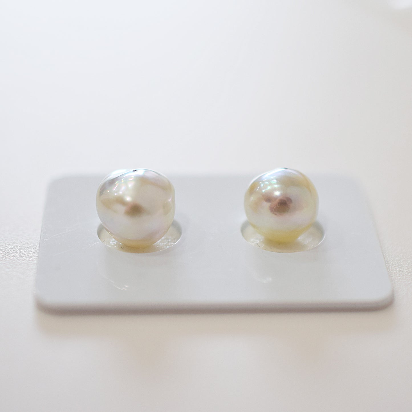 Actual product Natural color akoya pearl Baroque pearl 10.5mm - 11mm 18K 14K Surgical Stainless Steel stud Earrings Japan