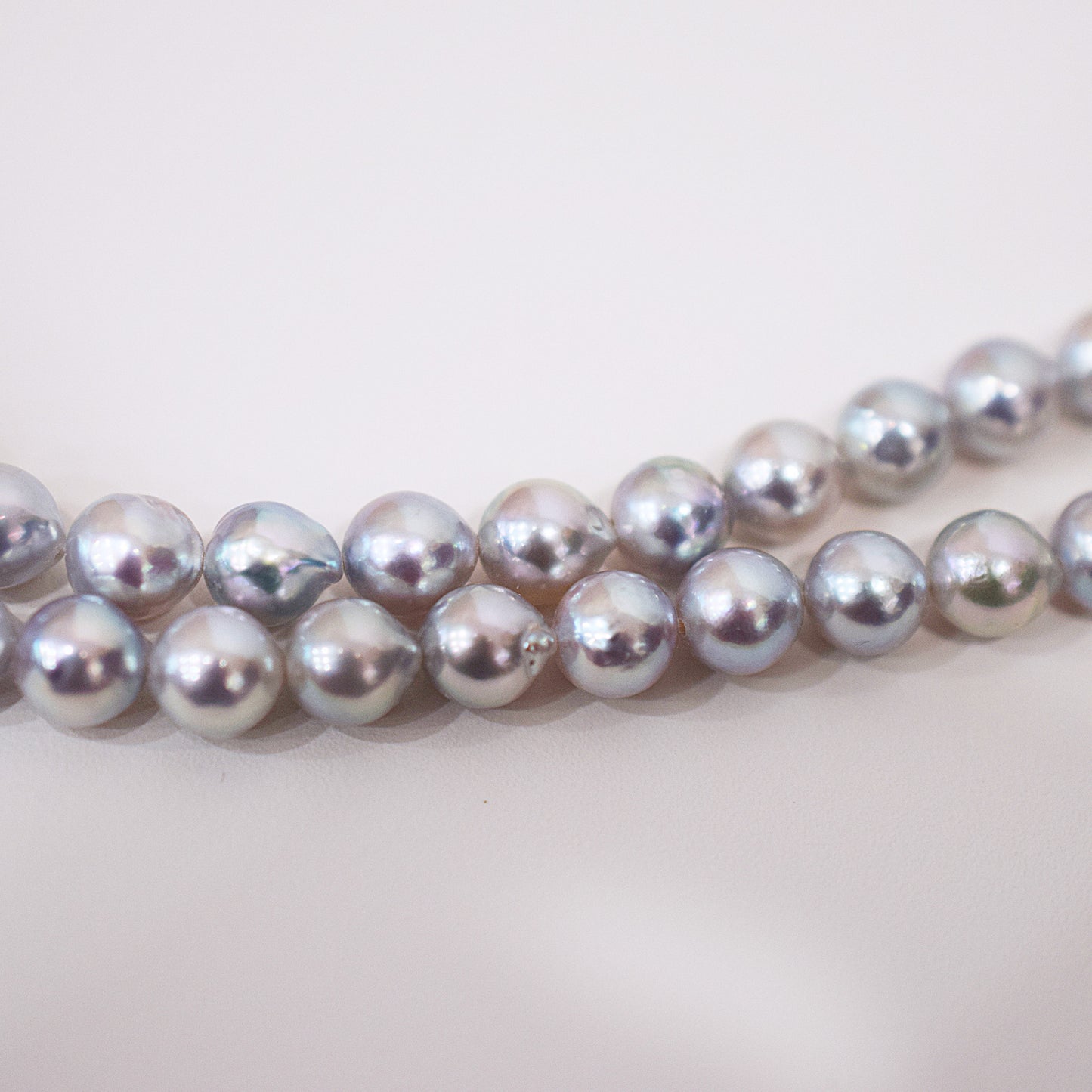 Actual product Necklace Natural color 6mm - 7.5mm Real Akoya Pearl From Japan 16.3inch 41.5cm starand choker reenspearl