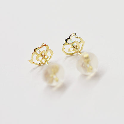 Only metal fittings K18YG stud earring Metal fitting Recommended for pearls 5mm - 8mm