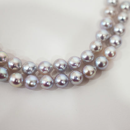 Actual product Necklace Natural color 6mm - 7.5mm Real Akoya Pearl From Japan 16.9inch 43cm starand choker reenspearl