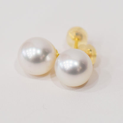 Actual product Rose Certificate from the Pearl Science Laboratory White pink 9mm - 9.5mm Akoya Earring Japan Seawater akoyapearl SK-204113