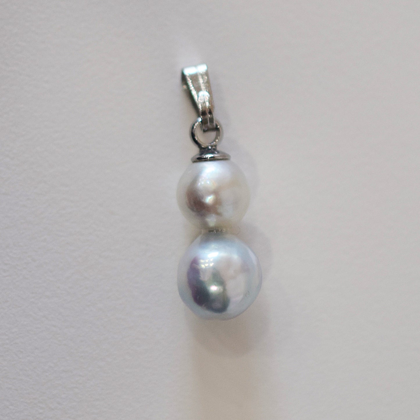 Actual product 6mm × 7mm pendant Necklace Natural color Seawater Real akoya Pearl Baroque Surgical Stainless Steel Japan reenspearl